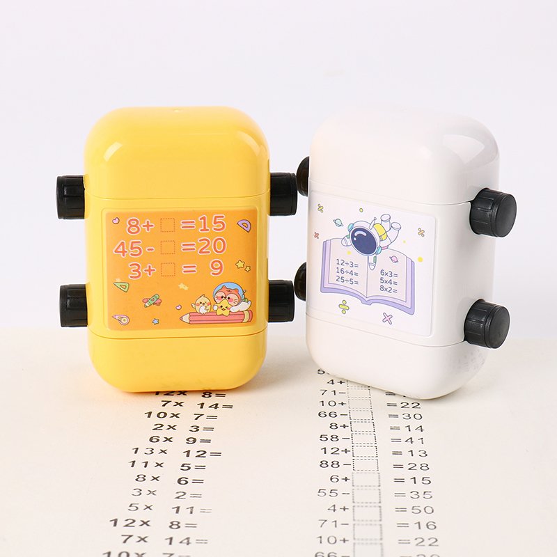 2023 Hot Sale 2 in 1 Addition and Subtraction Teaching Stamps Roller for Kids Digital Teaching Stamp
