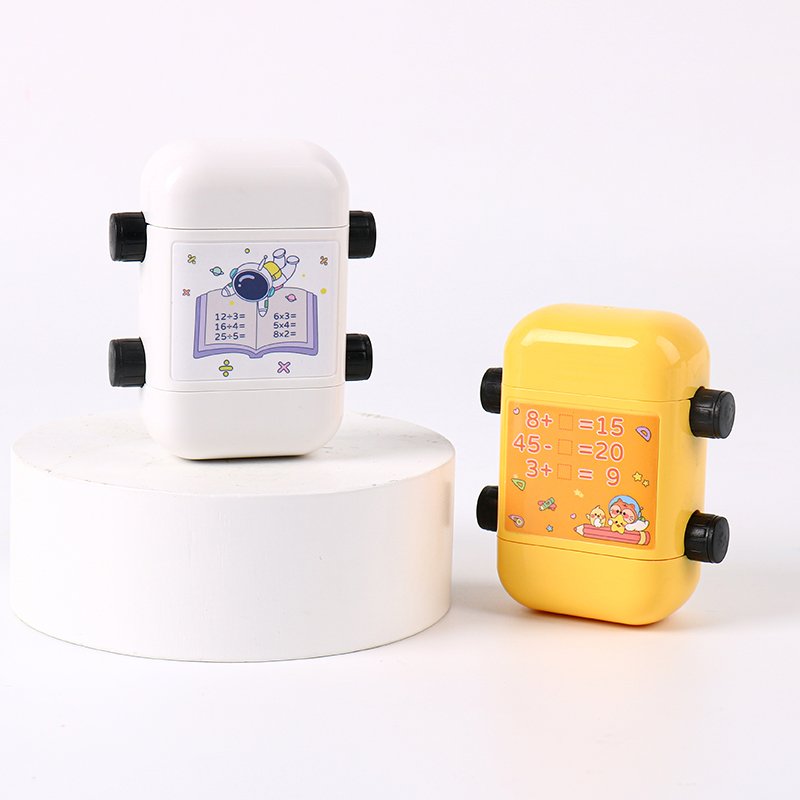 2023 Hot Sale 2 in 1 Addition and Subtraction Teaching Stamps Roller for Kids Digital Teaching Stamp