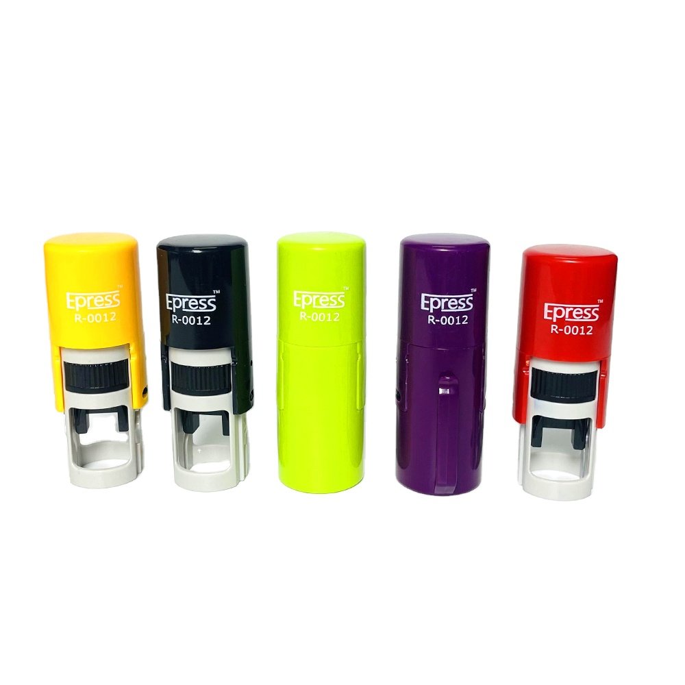 Automatic Trodat Stamps 12 mm Pocket Stamper Stamp Round Self Inking Stationery Rubber Stamp
