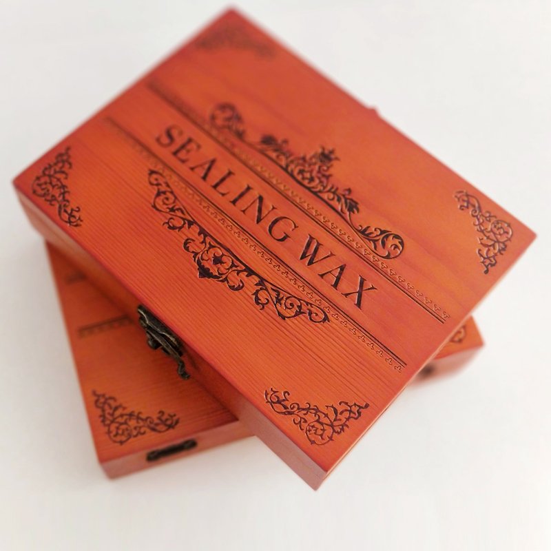 Custom Wax Seal Stamp Kit, Wooden Box Sealing Wax Stamp Set