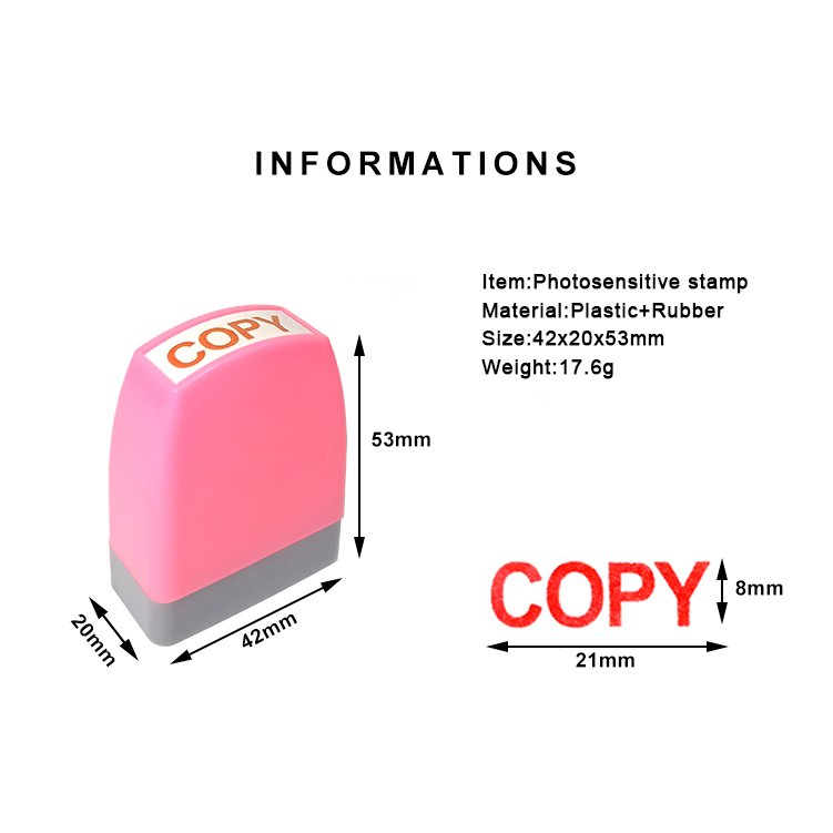 Office Stock Rubber Foam Ink Pad Photosensitive Teacher Designer Stamp