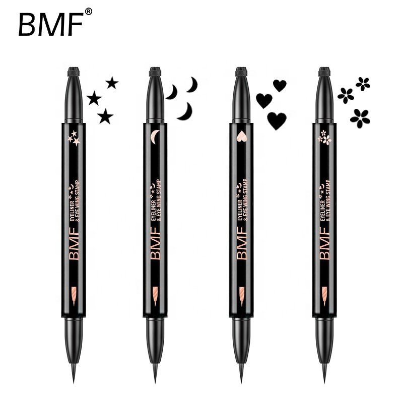 Kaidafa Wholesale Private Label Waterproof Custom Vegan Long Lasting Liquid 2in1 Eyeliner Stamp