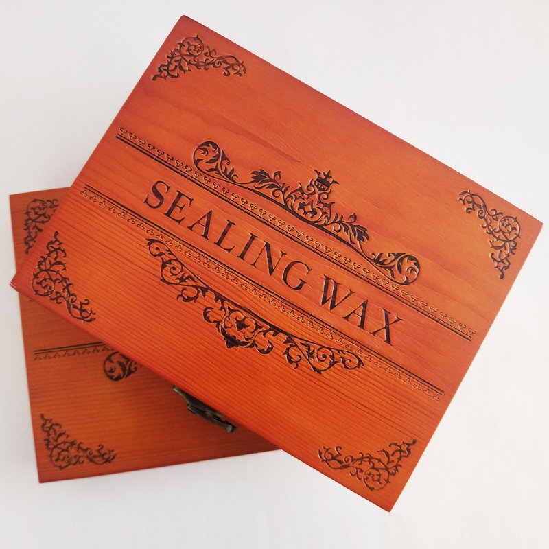 Retro Wooden Box Personalized Gift Set Sealing Wax Beads With Wax Seal Stamp Box