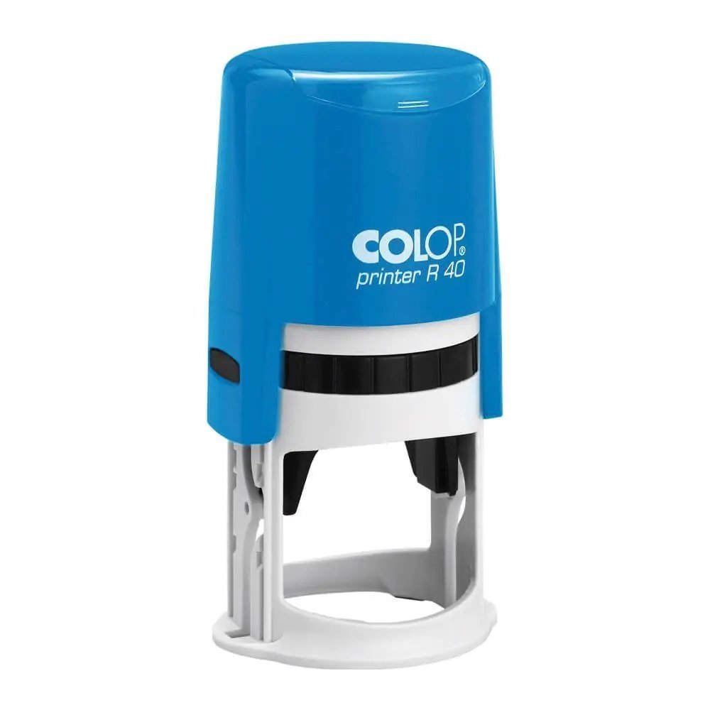 Self-Inking Rubber Office Stamp for office and business use No Stamp pad required Plastic. Stamp Pad Color Blue Pad Square Stamp
