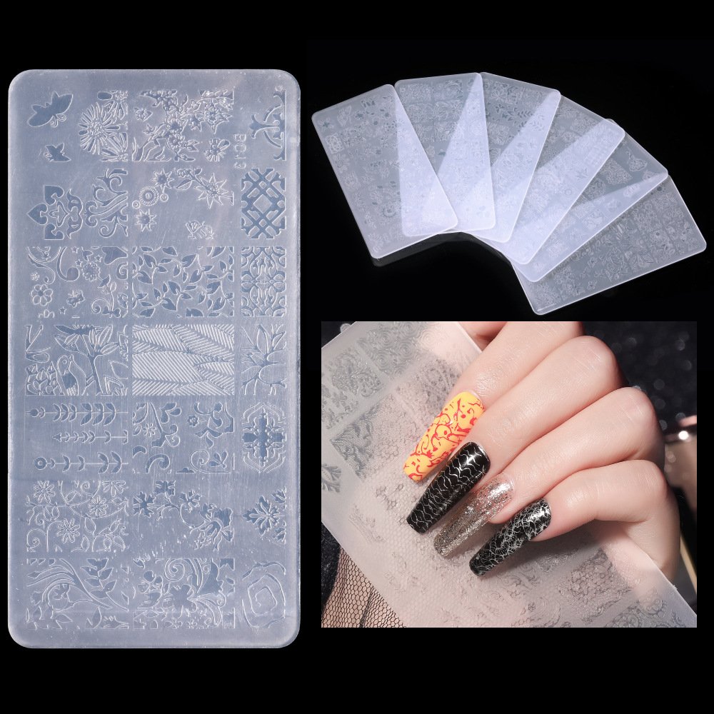 2024 Customized Design Nail Plates Flowers Butterfly Image Nail Art Stamp Templates Stencils Tools