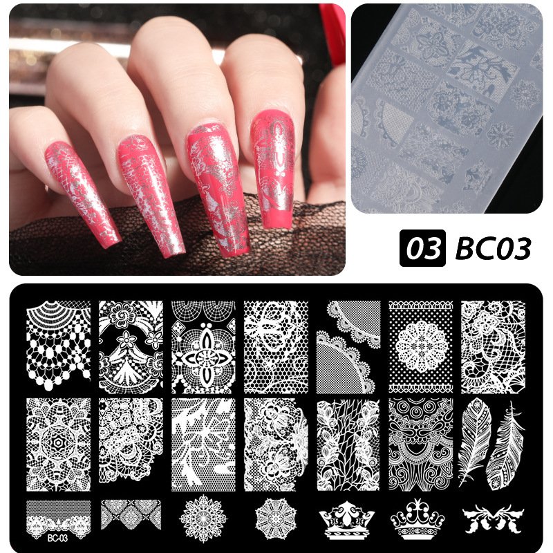 2024 Customized Design Nail Plates Flowers Butterfly Image Nail Art Stamp Templates Stencils Tools