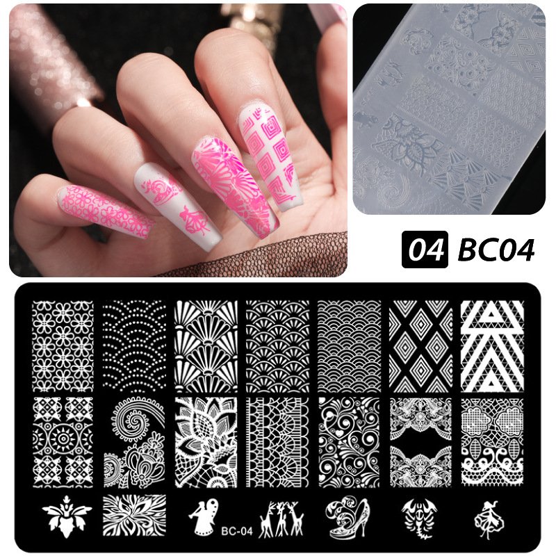 2024 Customized Design Nail Plates Flowers Butterfly Image Nail Art Stamp Templates Stencils Tools