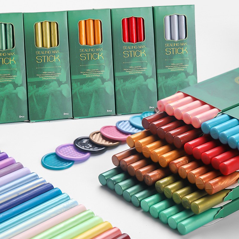 Boxed stamp wax sticks (5 pieces/box) 1.1cm diameter/sealed envelope invitation decoration/seal manufacturers