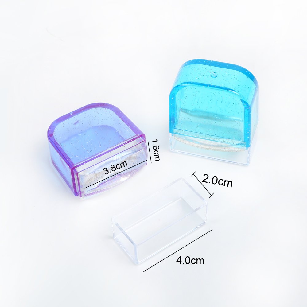 Set of Silicone Nail Art Stamping Plates with Stamper Tools Gel Printing Transfer Nail Stamp