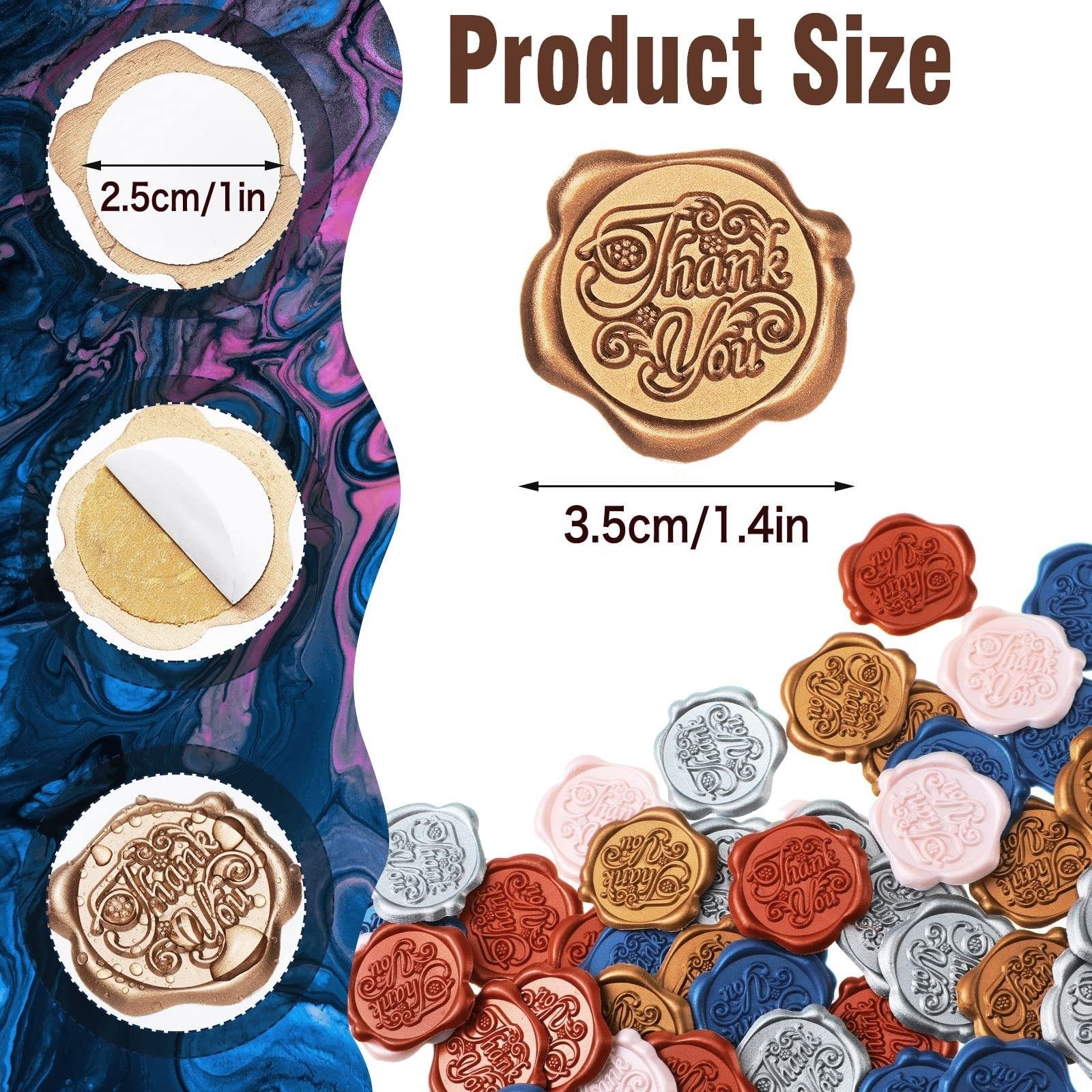 Eacajess Factory Wholesale Customized Wax Seal Stamp With Water-resistant 3D Sealing Wax Stickers