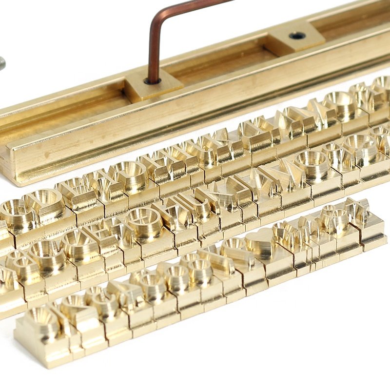 Die Casting Metal Stamping Mould T slot copper Holder Alphabet set Numbers Symbol Leather Logo Stamp Mold