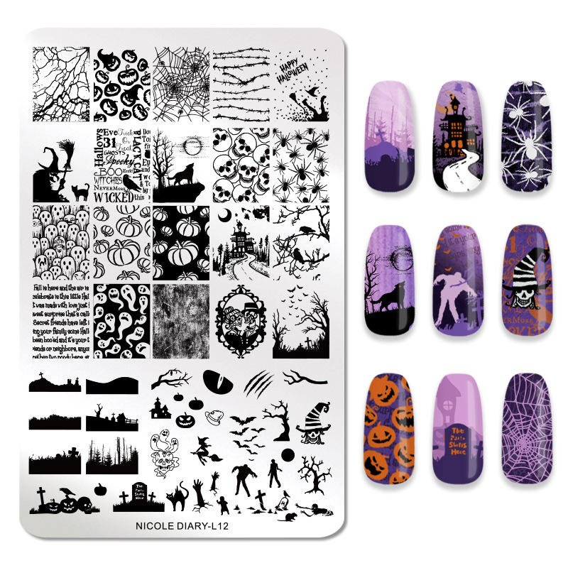 Professional Flower Custom Stainless Steel Stamp Plate Tool Image Kit Template Oem Polish Nail Art Stamping Plates
