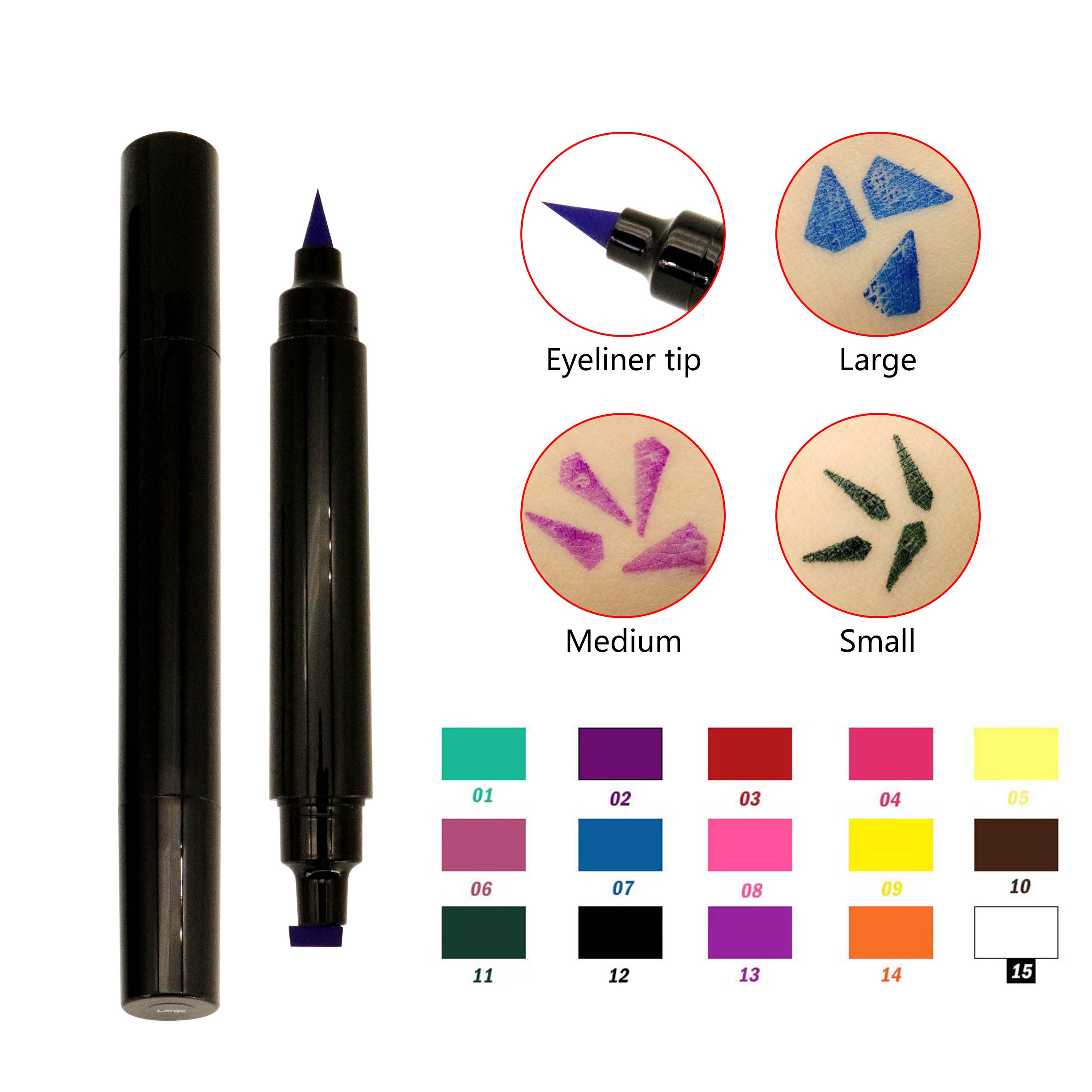 waterproof and long lasting left and right eyeliner stamp custom liquid eyeliner