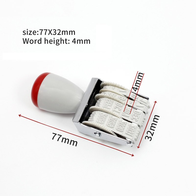 Manufacturer French date stamp rubber date stamp office adjustable metal date stamp