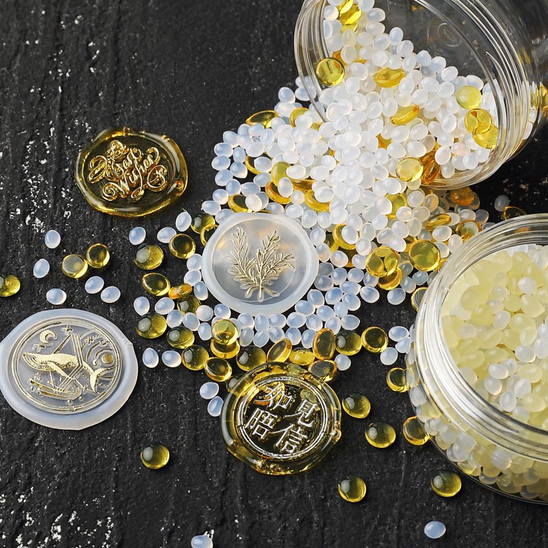 Mermaid Tears Series Wax Beads Transparent Translucent Sealed Solid Brass Stamp Wax Beads Manufacturer Wholesale
