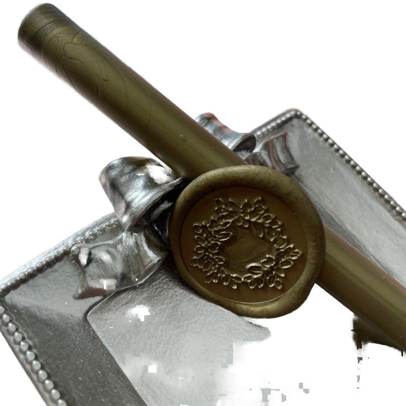 Greenish gold 135*11mm sealing wax sticks for glue gun for decoration , production application