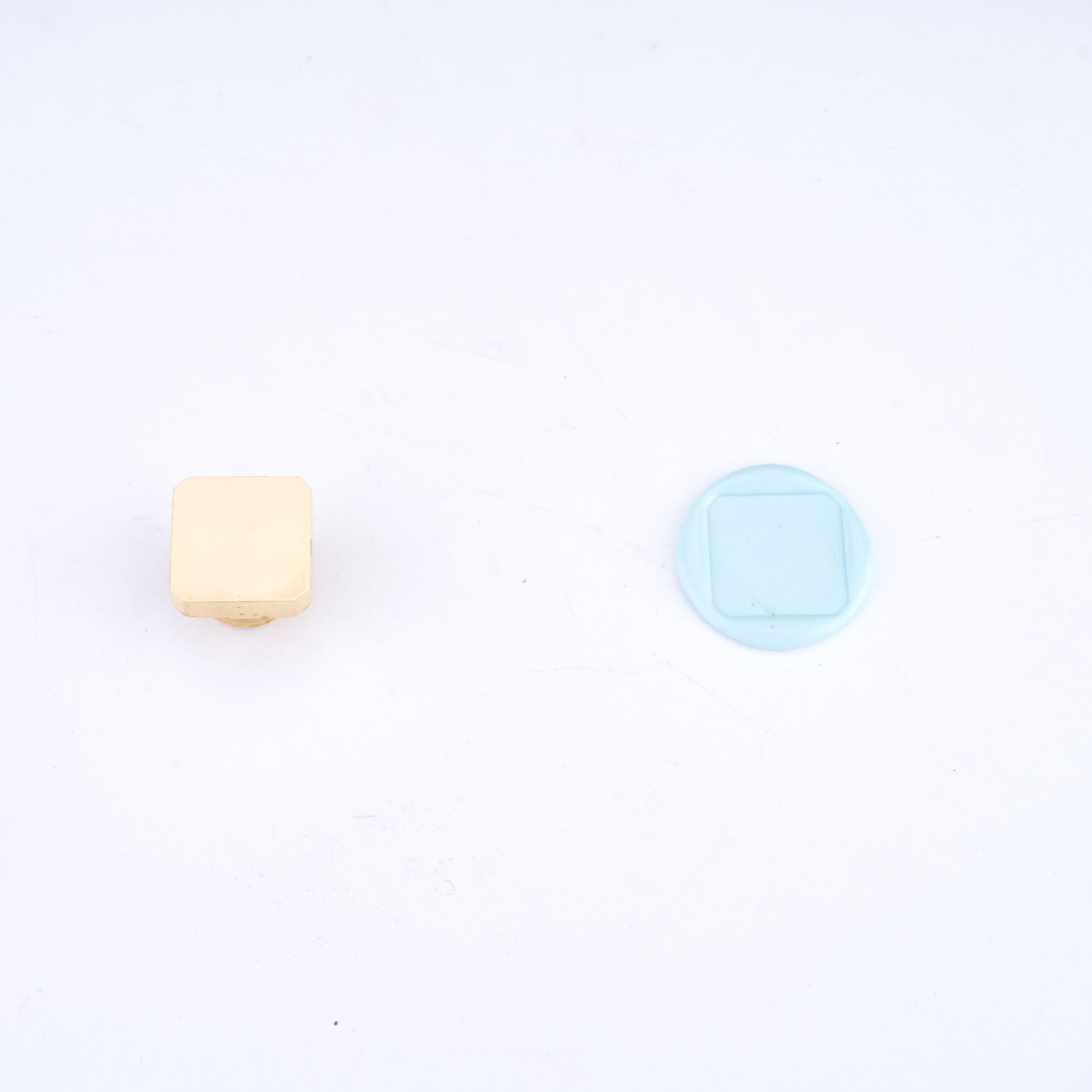 Blank paint head Metal Brass wax stamp No carved mark Irregular cutting