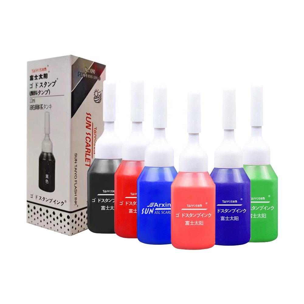 Taiyosun office finance work photosensitive flash stamp ink refill for custom flash stamp supplies 10ml 1000ml