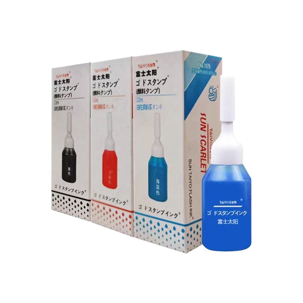 Taiyosun office finance work photosensitive flash stamp ink refill for custom flash stamp supplies 10ml 1000ml