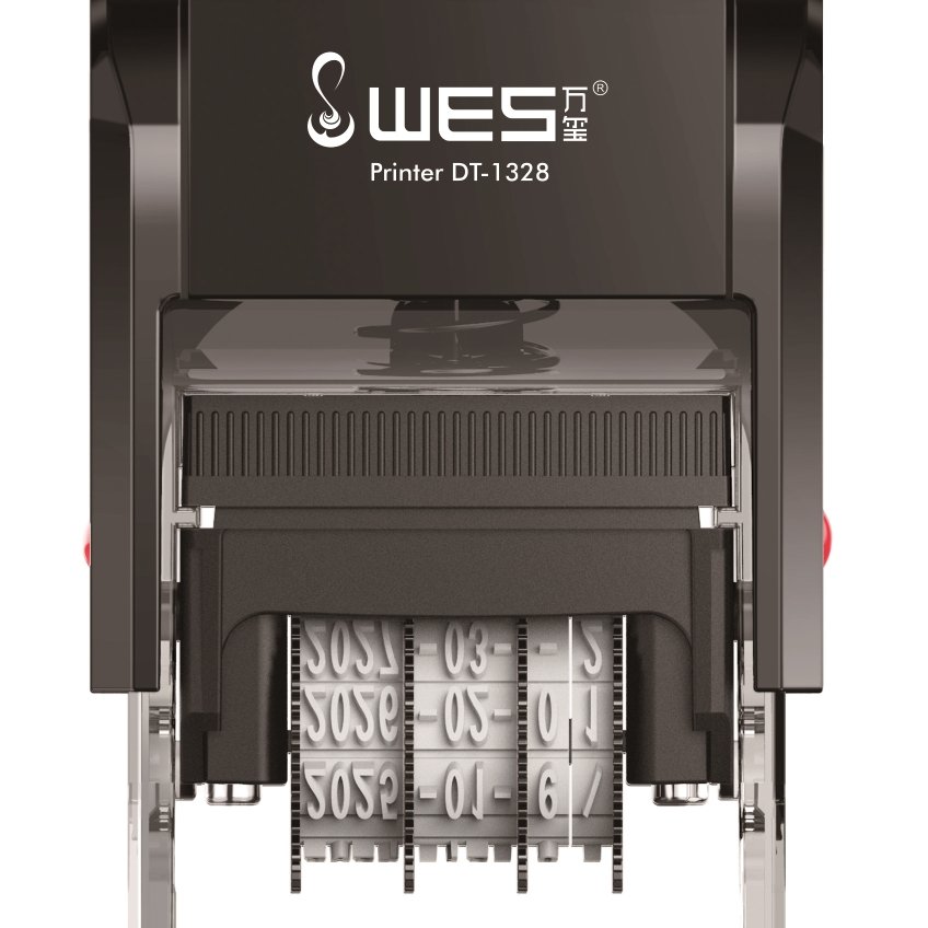 WES Date & Text Stamp Print Self Inking DT-1328 Stamp