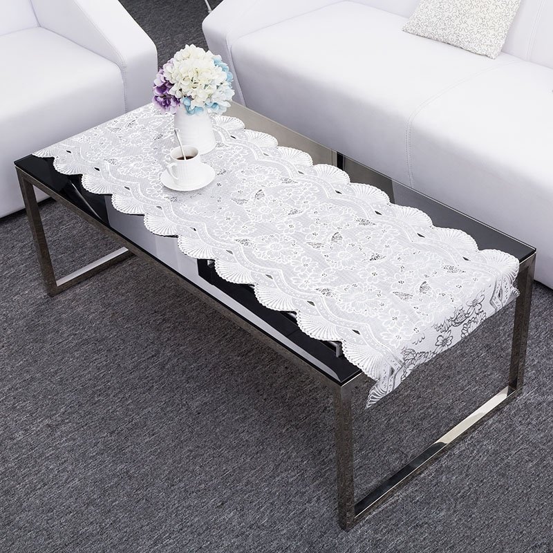 Factory Manufacturer 0.5*20M Silver-Stamped PVC Mat Tablecloth Rectangle Water Approve Table Cover