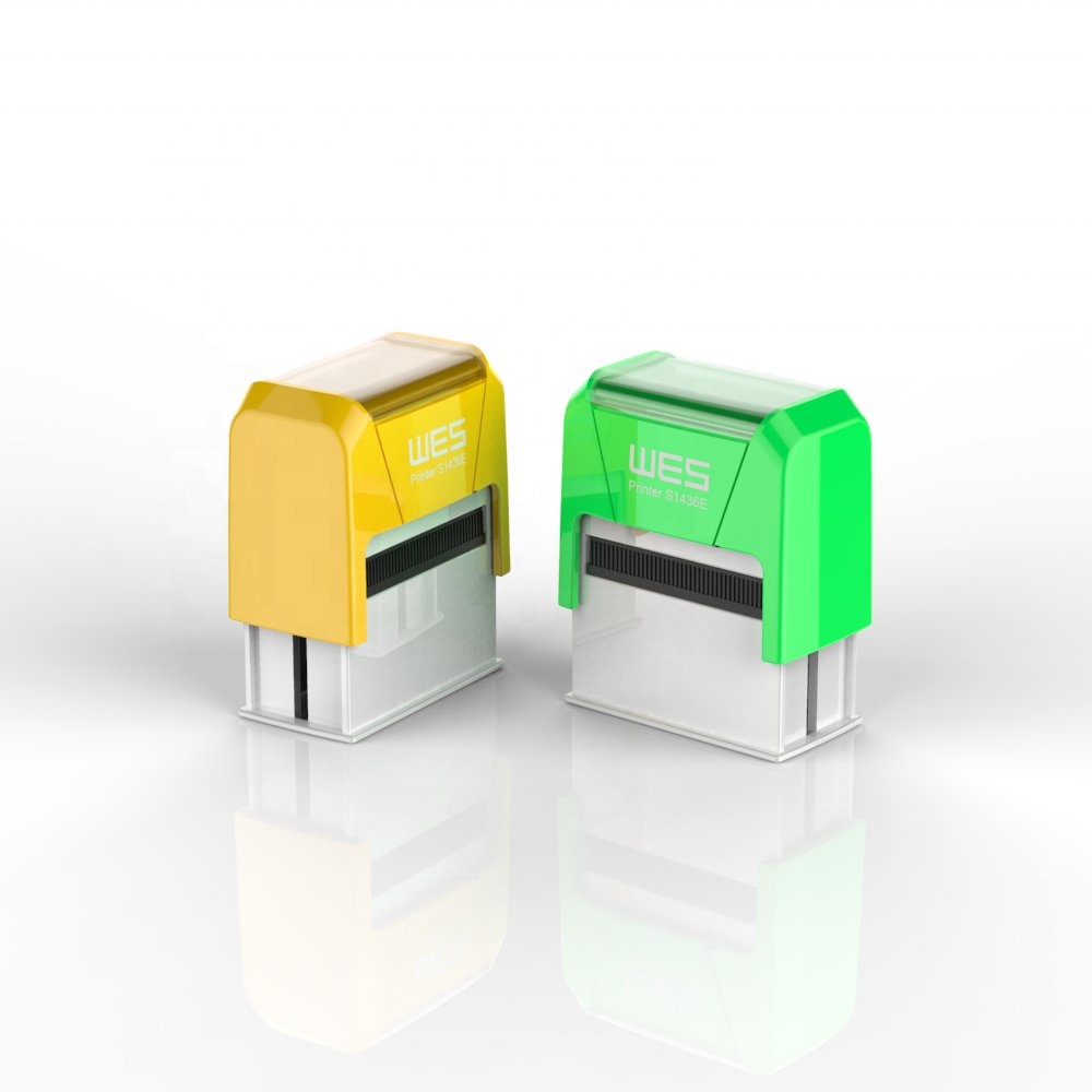 low price self inking stamp WES S-1436E rubber stamp with various colour