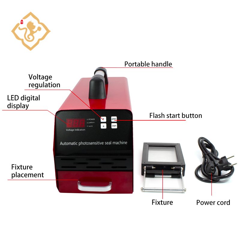70*110mm working area fully automatic photosensitive rubber name flash stamp making machine