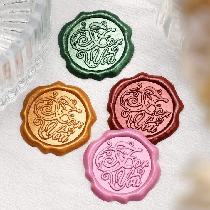 Customized 500pc Logo Wax Seal Sticker Envelope Sealing for Wedding Invitations & Wine Featuring Unique Wine Wax Particles