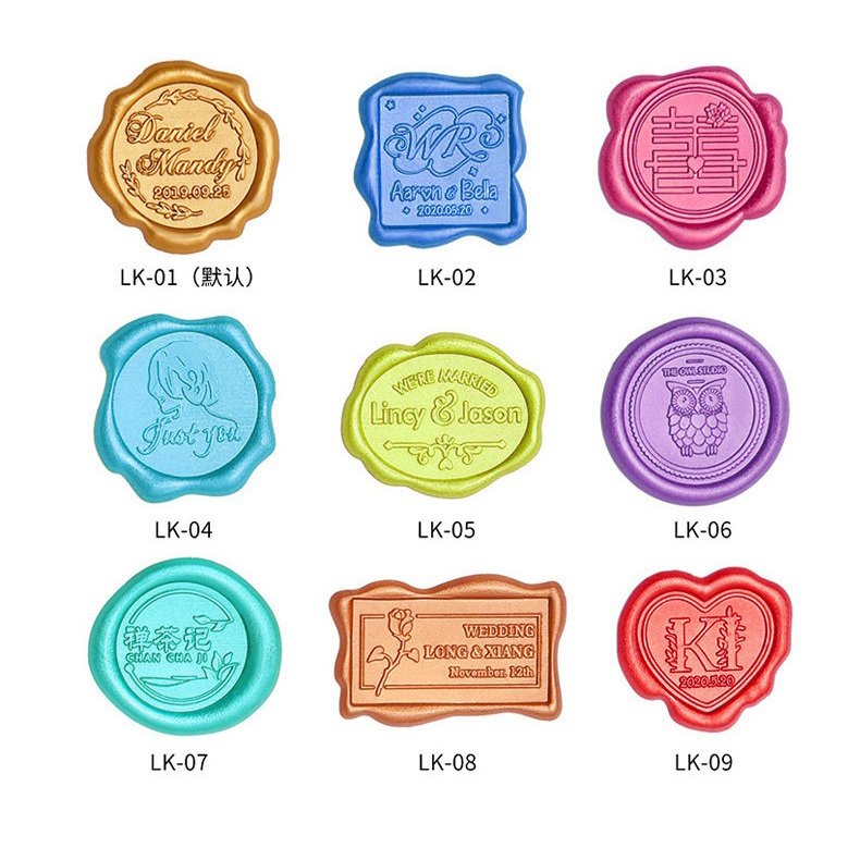 Customized 500pc Logo Wax Seal Sticker Envelope Sealing for Wedding Invitations & Wine Featuring Unique Wine Wax Particles