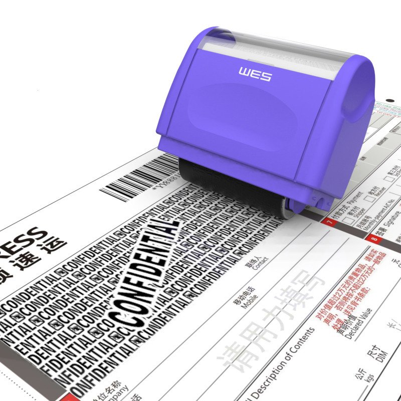 WES make confidention roller stamp R-1840 Iron gift box 2 cc refill ink