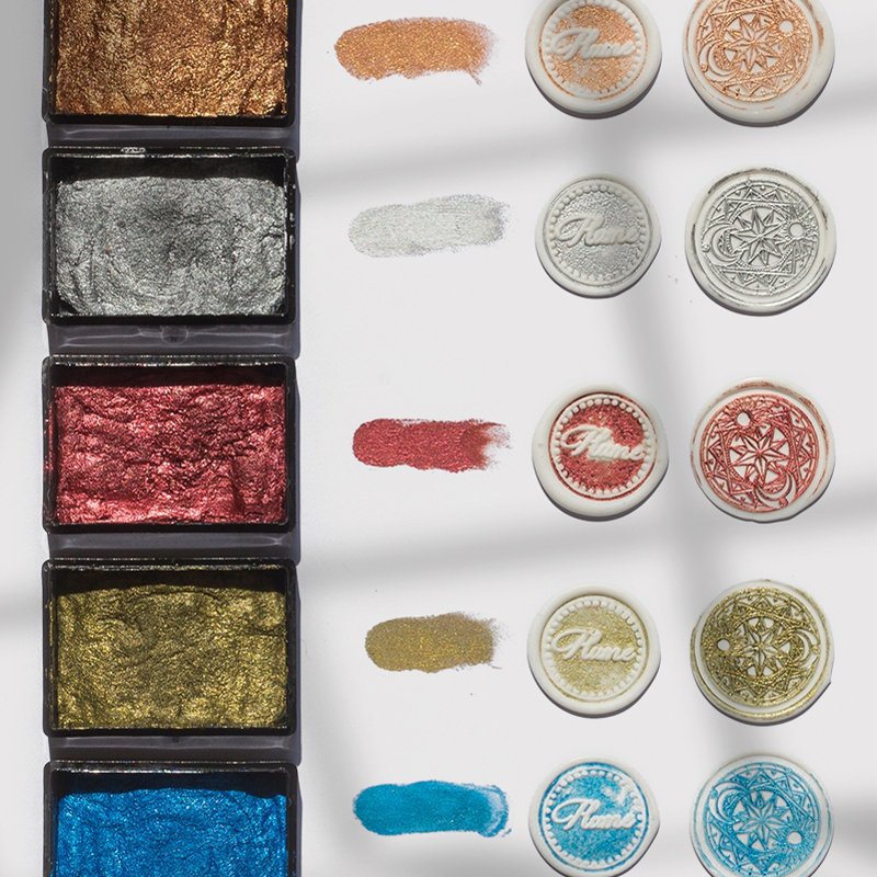 Vintage Retro Craft Ink Pad Metallic Color InkPad for Wax seal Stamps Sticker