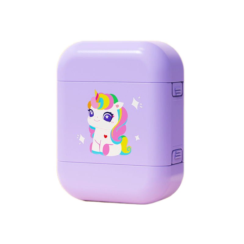 Customer Specific Logo Stationery Office Stamp User Defined Oem Cartoon Stamp Round Self Plastic