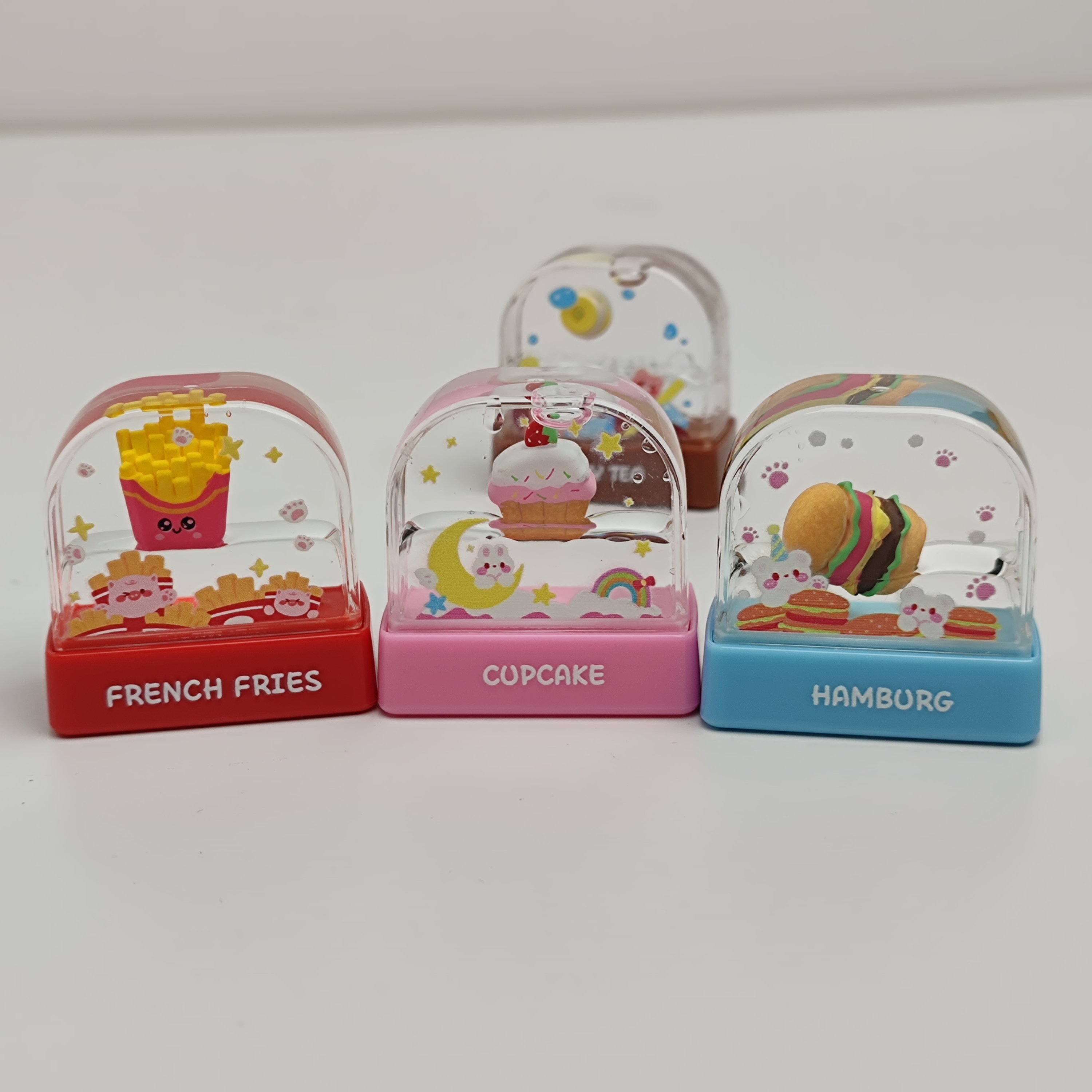 New Children's Name Stamp Water World Flash Pre Inked Rubber Fabric Stamp Toy Cartoon Kids Toy Cloth Stamp