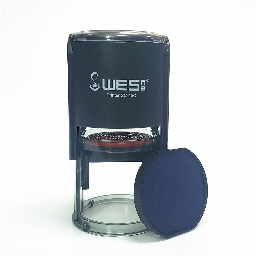 Round rubber stamp WES SC-45 self-inking stamp customized stamp for office use