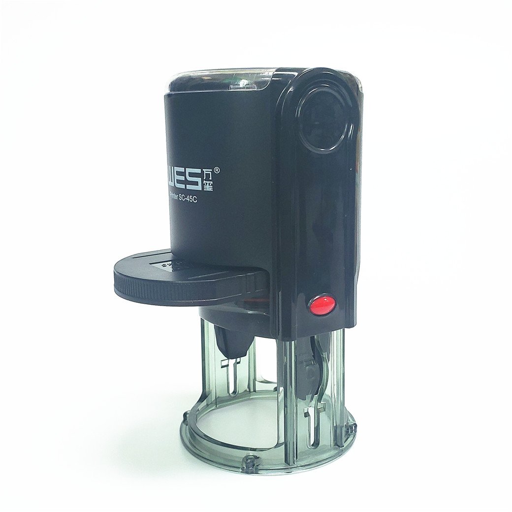 Round rubber stamp WES SC-45 self-inking stamp customized stamp for office use