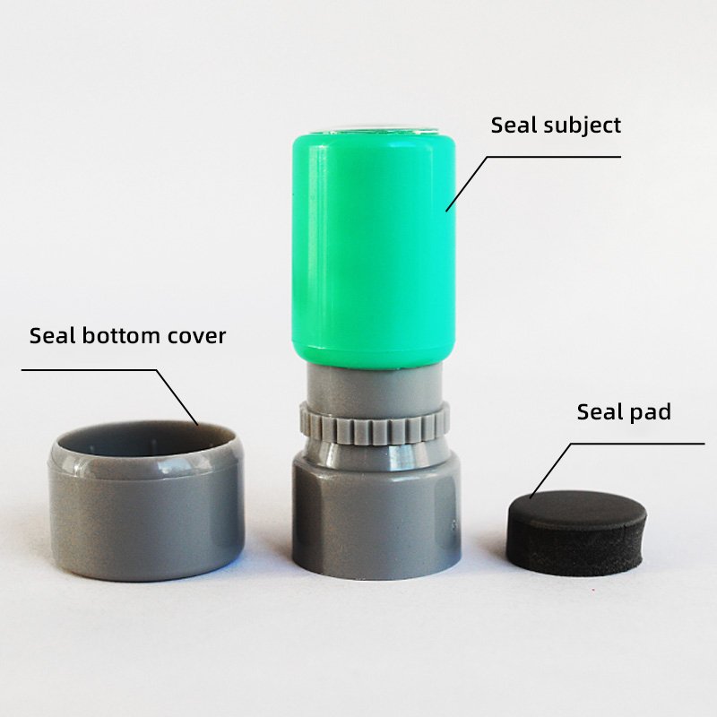 HA17 Self-Inking Stamp Circular Imprint Plastic Ink Pad for Office Use