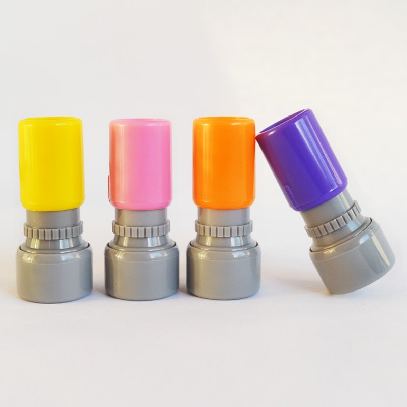HA17 Self-Inking Stamp Circular Imprint Plastic Ink Pad for Office Use