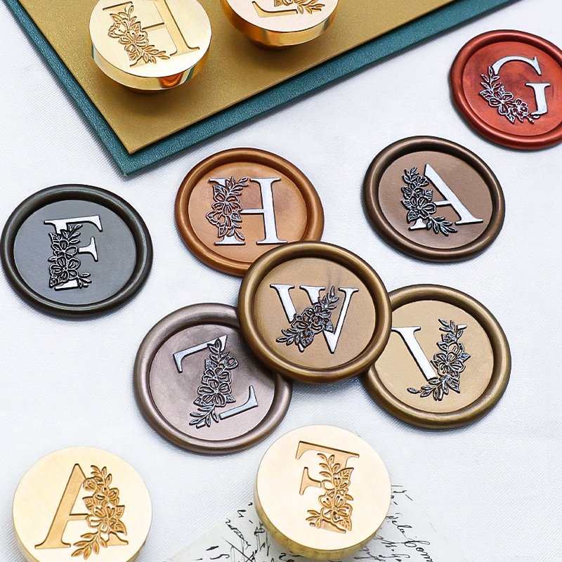 2024 New Product Wax Sealing Stamp Initial Alphabet 26 Letters Wax Stamp Head