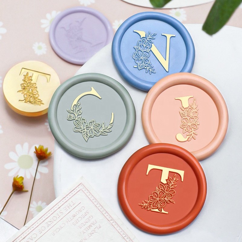 2024 New Product Wax Sealing Stamp Initial Alphabet 26 Letters Wax Stamp Head