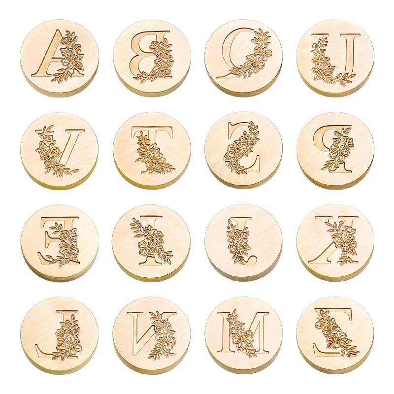2024 New Product Wax Sealing Stamp Initial Alphabet 26 Letters Wax Stamp Head