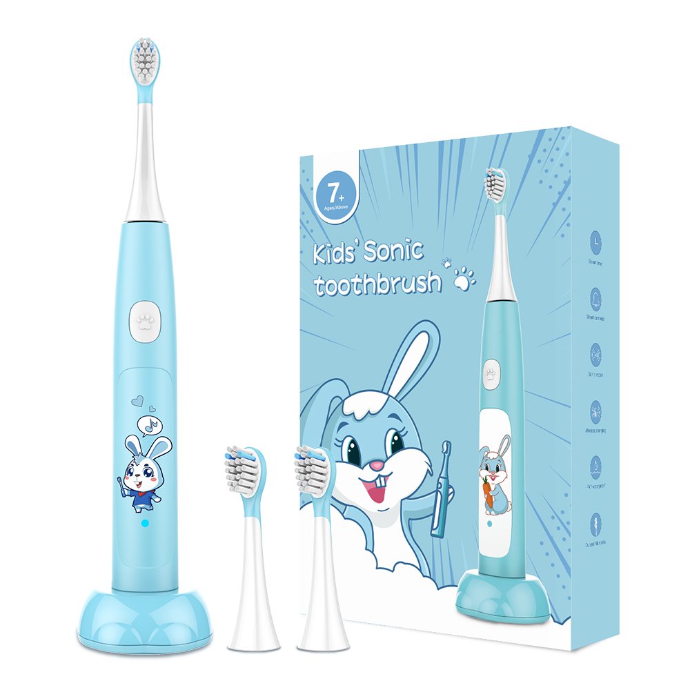 SN201 Wholesale Soft Certificate Cute Kids Electric Toothbrush Children Cartoon Power Toothbrush Stamp Kids 360 Colorful 3 Modes