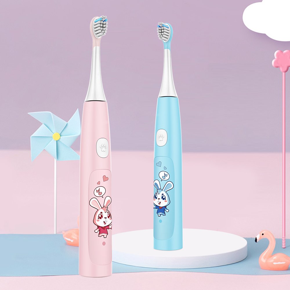 SN201 Wholesale Soft Certificate Cute Kids Electric Toothbrush Children Cartoon Power Toothbrush Stamp Kids 360 Colorful 3 Modes