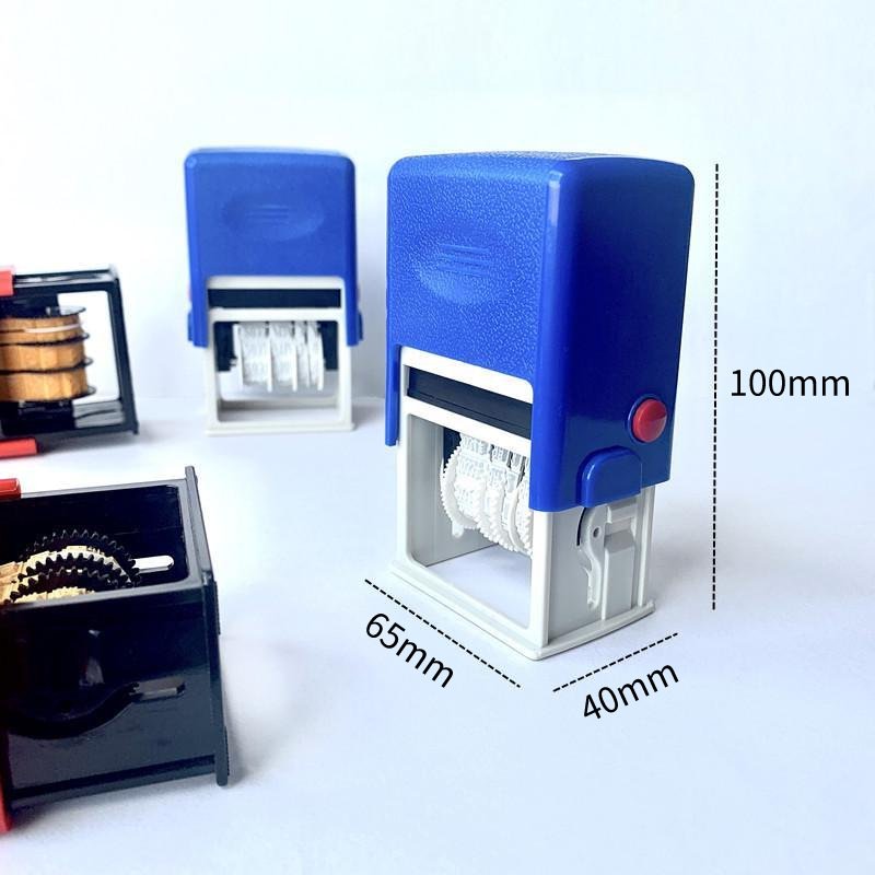 Big French Rubber Stamp Custom German English Date self inking Stamp Personalized Number Symbol Rolling Wheel DIY Scrapbooking