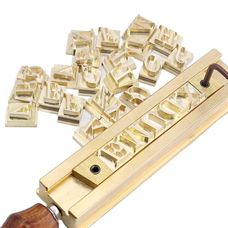 Number/Alphabet/Hebrew Brass Copper Flexible Heat Press LOGO T Slot Tall Engraving Mold Letters Hot Foil Stamping Letter Stamps