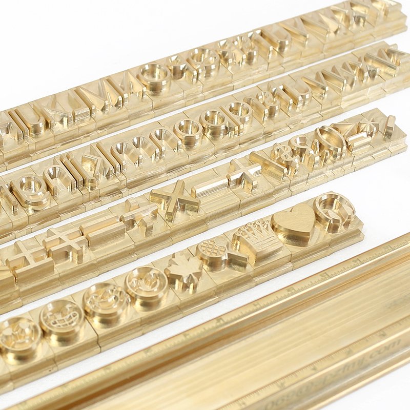 Number/Alphabet/Hebrew Brass Copper Flexible Heat Press LOGO T Slot Tall Engraving Mold Letters Hot Foil Stamping Letter Stamps
