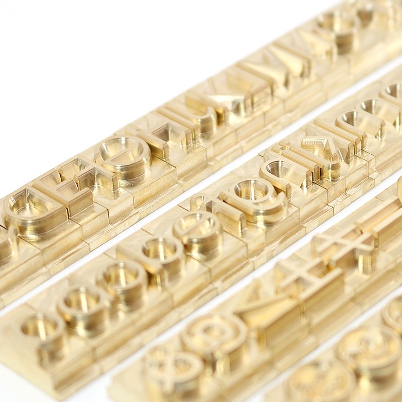 Number/Alphabet/Hebrew Brass Copper Flexible Heat Press LOGO T Slot Tall Engraving Mold Letters Hot Foil Stamping Letter Stamps