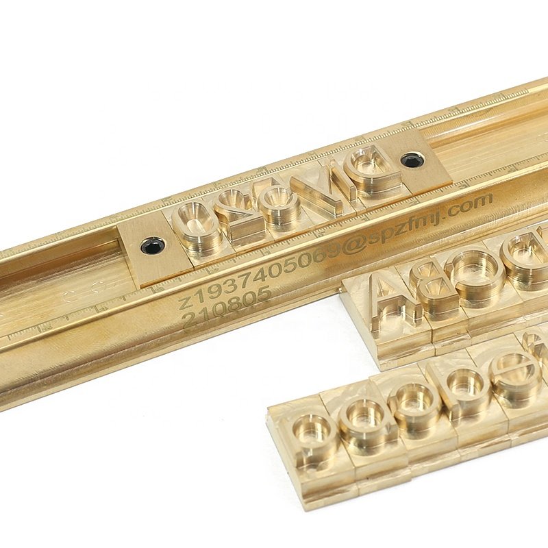 Number/Alphabet/Hebrew Brass Copper Flexible Heat Press LOGO T Slot Tall Engraving Mold Letters Hot Foil Stamping Letter Stamps