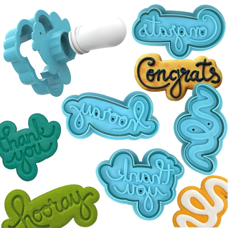 Plastic Biscuit Fondant Dough Cookie Stamp Stencil, Fondant Cookie Press Embosser Stamper, Cookie Cutter Stamp For Royal Icing