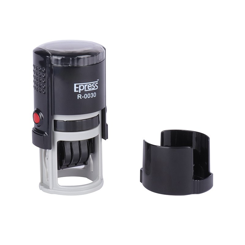 Self Inking Date Stamp Machine 40 mm Round Rubber Seal Maker Self Inking Stamp Fiscal Company Seal Date Stamp Making Machine