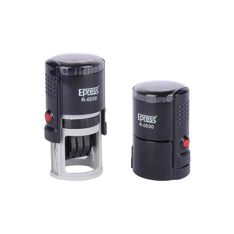 Self Inking Date Stamp Machine 40 mm Round Rubber Seal Maker Self Inking Stamp Fiscal Company Seal Date Stamp Making Machine